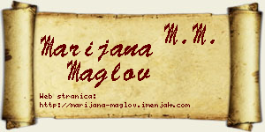 Marijana Maglov vizit kartica